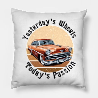 retro car yesterday's wheels today's passion Pillow