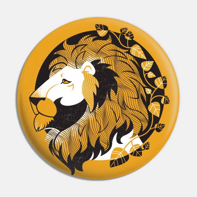 Leo Pin by Lucie Rice Illustration and Design, LLC