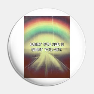 Inspirational quote artwork highway rainbow Pin