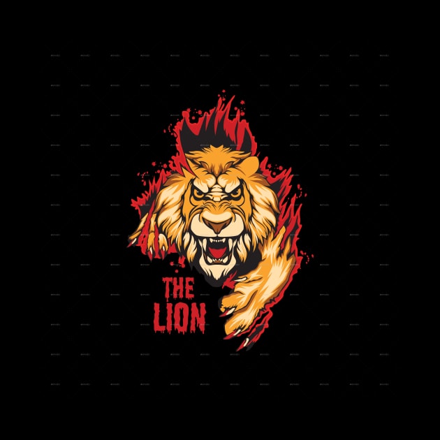 The Lion T-shirt by NadaSaid