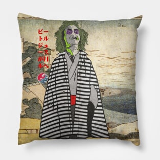 Beetlejuice goes to japan ukiyo-e Pillow