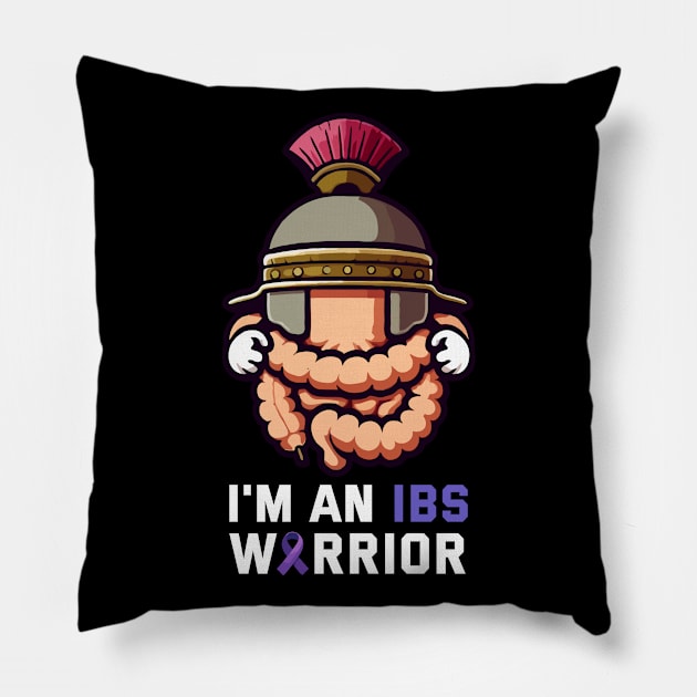 I'm An Ibs Warrior Irritable Bowel Syndrome Awareness Pillow by MoDesigns22 