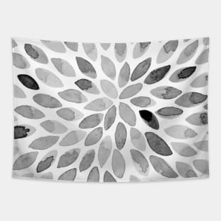 Watercolor brush strokes - black and white Tapestry