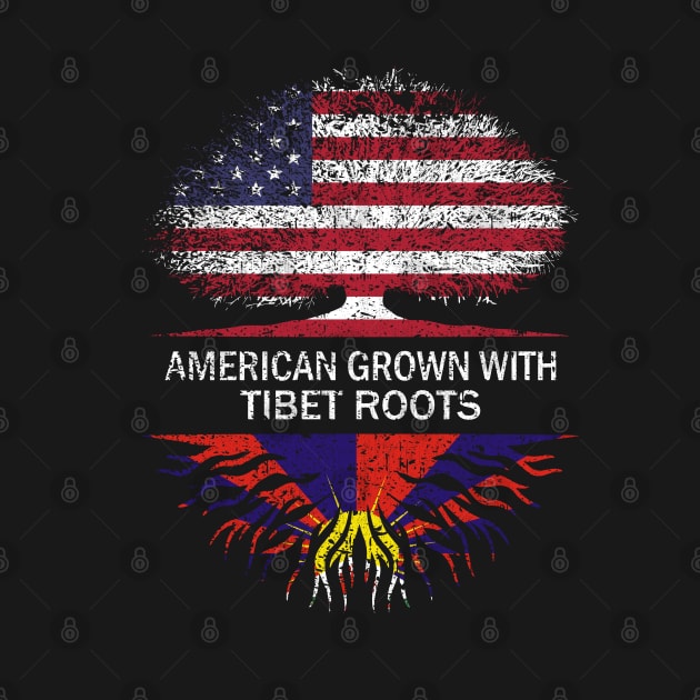 American Grown with Tibet Roots USA Flag by silvercoin