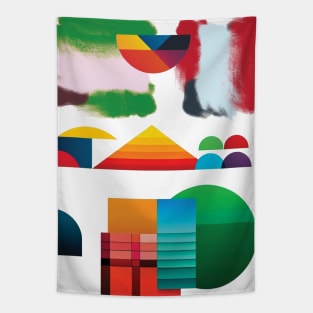 Clouds Color block Tapestry