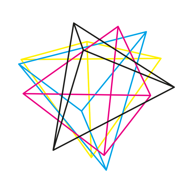 Tetrahedron CMYK colors by TONYSTUFF