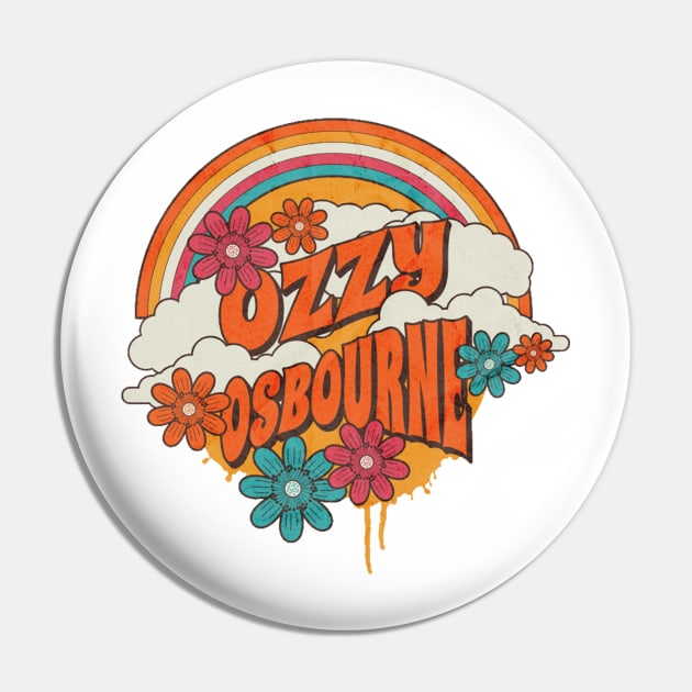 Retro Rainbow - Ozzy Osbourne Pin by sansxart