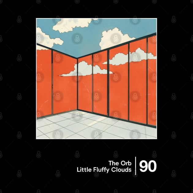 Little Fluffy Clouds - Minimal Style Graphic Artwork Design by saudade