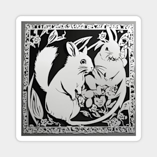 Chinchillas Shadow Silhouette Anime Style Collection No. 15 Magnet