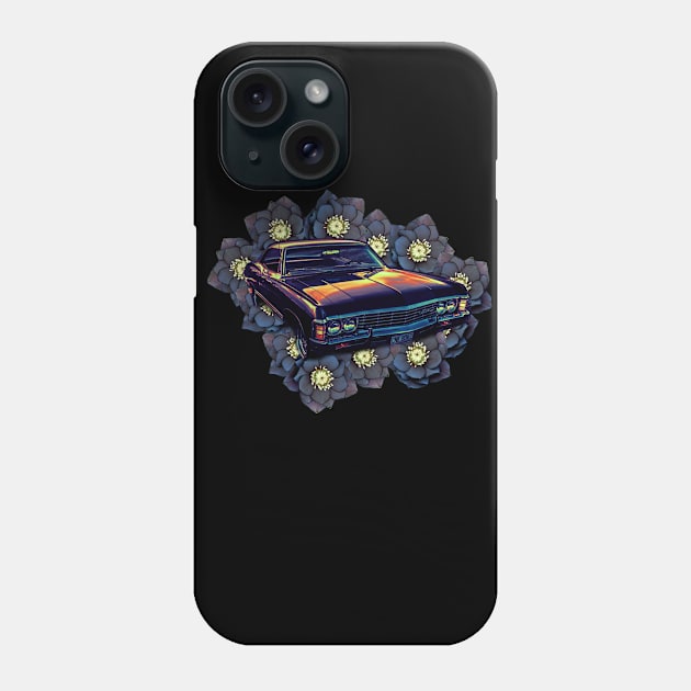 SPN Impala Black Flower Phone Case by budbloodandbeernuts