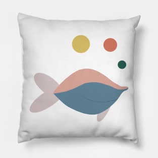 Abstract quirky fish Pillow