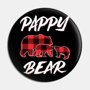 Pappy Bear Red Plaid Christmas Pajama Matching Family Gift Pin