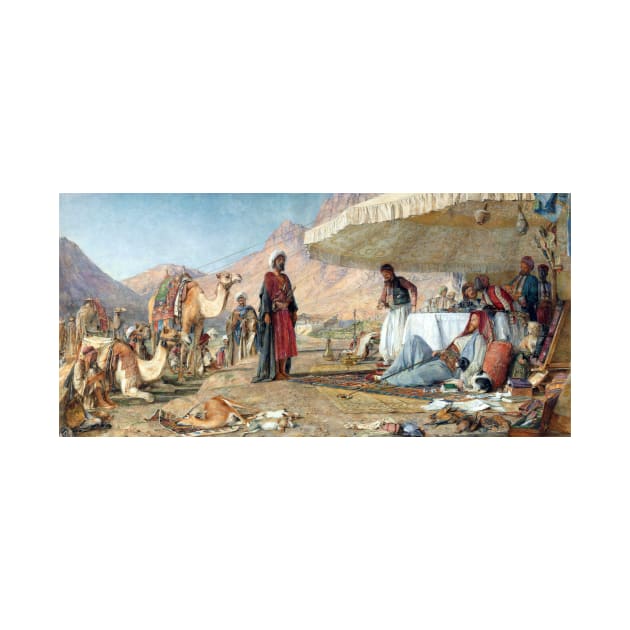 John Frederick Lewis A Frank Encampment in the Desert of Mount Sinai, 1842 The Convent of St. Catherine in the Distance by pdpress