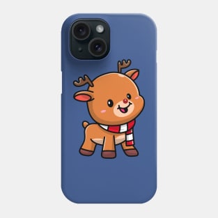 Cute Baby Deer Moose Cartoon Vector Icon Illustration Phone Case