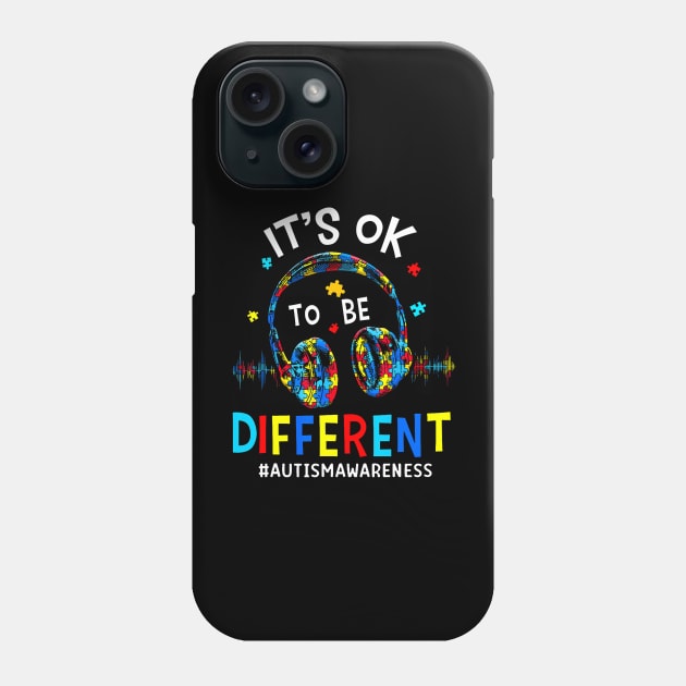 It'S Ok To Be Different Cool Autism Awareness Gamer Men Kids Phone Case by JeanDanKe