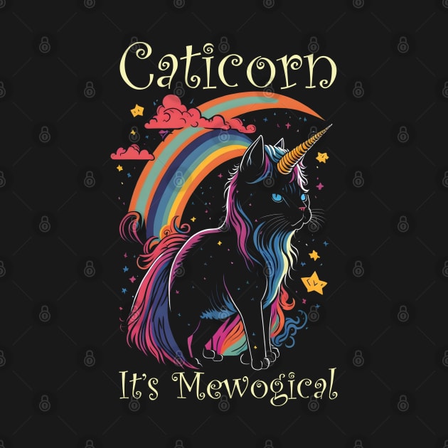 Unicorn Black Cat by T-shirt US