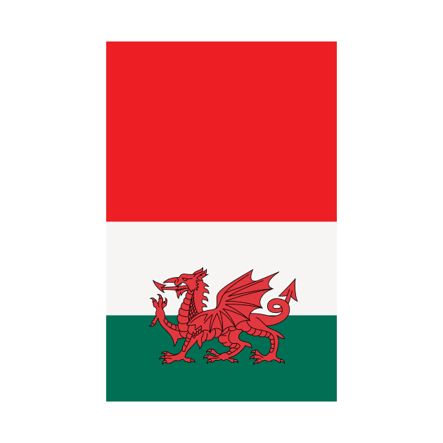 Wales Rugby Tricolour Flag Design by Culture-Factory