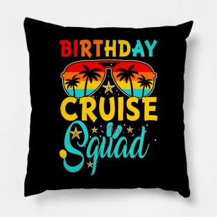 Birthday Cruise Squad Cruising Vacation Crew Pillow