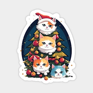 Cat Christmas Tree Magnet