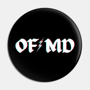 OFMD Glitchy Rock Logo Pin