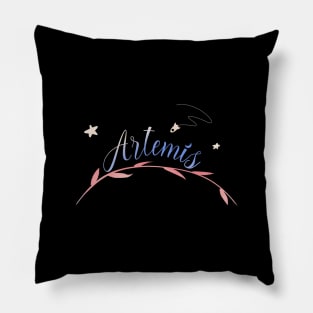 Artemis Nasa Greek Goddess Moon Landing Stars Rocket Pillow