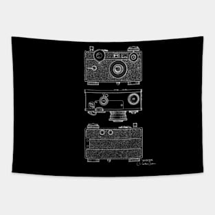 Camera Vintage Patent Drawing Tapestry