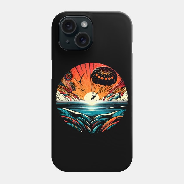 Parasailing Retro Vintage Design Phone Case by Miami Neon Designs