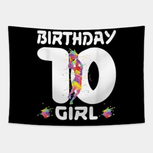 10th Birthday Basketball Ten 10 Year Old Girl Tapestry