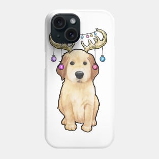 Cute Christmas Lights Golden Retriever Dog Phone Case