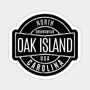 Oak Island, NC Vintage Badge Summertime Vacationing Magnet