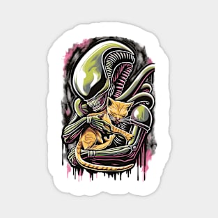 Alien and Cat 88050 Magnet