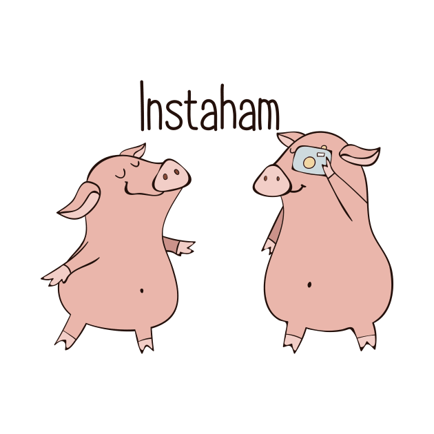 Instaham- Funny Pig Selfie Gift by Dreamy Panda Designs