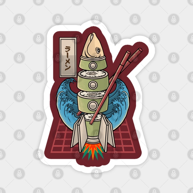 roket sushi retro Magnet by terror machine std