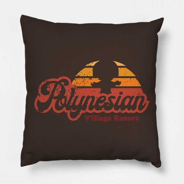 The Polynesian Village Resort Pillow by Merlino Creative