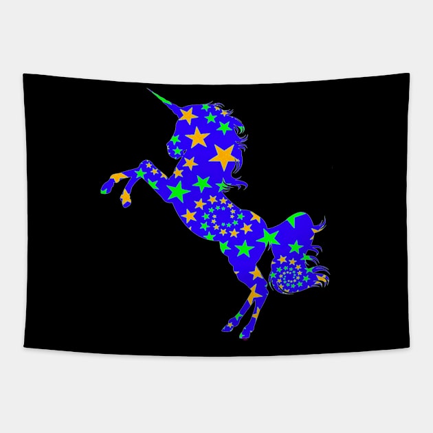 Unicorn, rainbow, Glitter, Unicorns, I Love horses, Horses, Mythical, pony, i am a unicorn, unicorny, chromatic, prismatic, art, Gamingw Tapestry by Lin Watchorn 