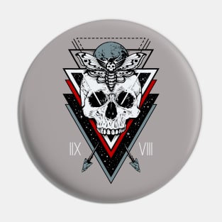 Skull Moth Grin Pin