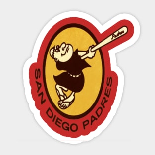 San Diego Padres – Blue Circle With White Name – Full Color Vinyl Sticker –  Custom Size – Biggest Decal Shop