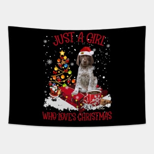 German Shorthaired Pointer Just A Girl Who Loves Christmas Tapestry