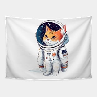 cute kitty astronaut Tapestry