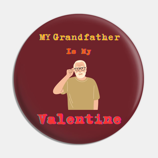 Proud Grandpa T-shirt: Celebrate Grandpa's Wisdom and Love on Valentine's Day Pin by Oasis Designs