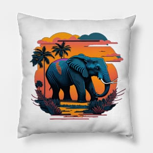 elephant in the wild Pillow