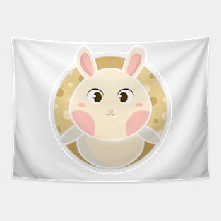 Cute Bunny Icon Tapestry