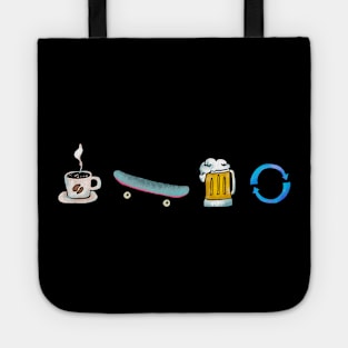 Coffee Skate Beer Repeat Tote