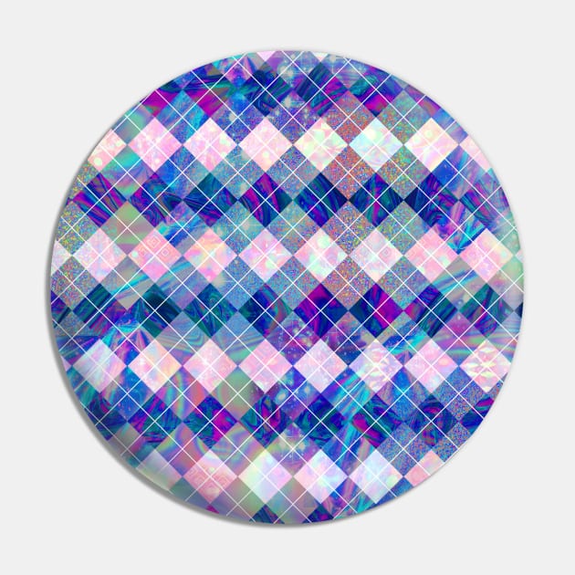 Holographic Argyle Pattern Pin by saradaboru