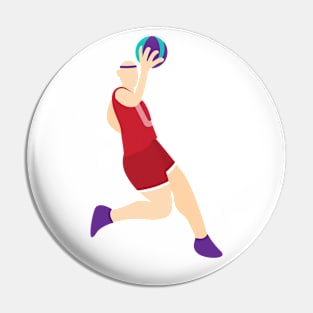 flat character basketball Pin