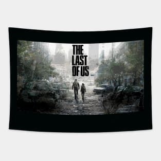 The Last of us Pedro Pascal and Bella Ramsey Pixelated Print Tapestry