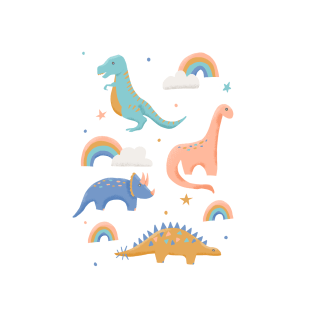 Dinosaurs + Rainbows T-Shirt