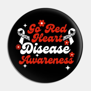 Go Red Heart Disease Awareness CHD Womens February Wear Red Pin