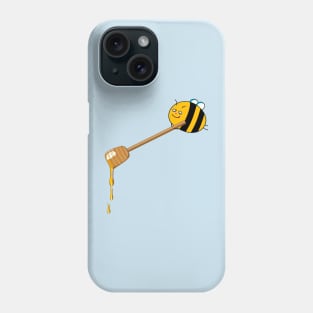 Funny bee with honey Phone Case