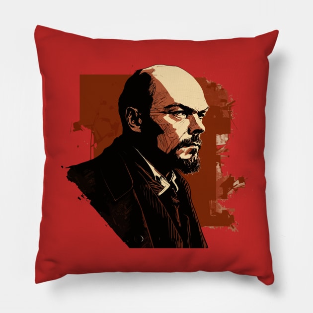 Vladimir Lenin Pillow by DankFutura